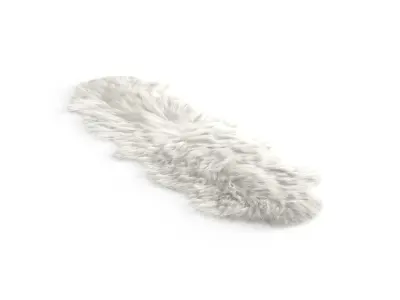 Black and White sheepskins Free 3D model