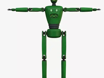 Robot Character Low-poly 3D model