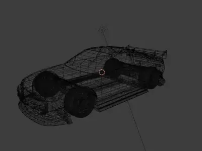 Silvia Tokyo Car Low Poly Model Low-poly 3D model