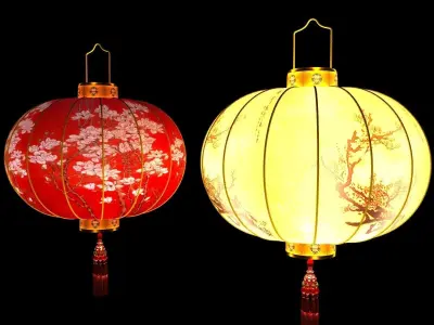 Chinese red lantenr 3D model
