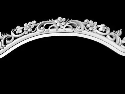 carved frame for mirror 3D model get