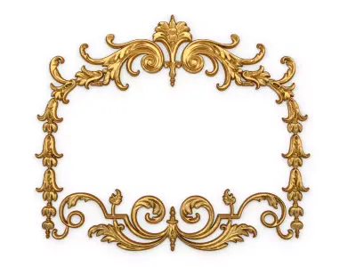 Plaster decorative frame ornament 26 3D model