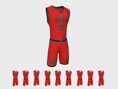 Basketball Fantasy Team The Ducks Uniform - Character Design Low-poly 3D model