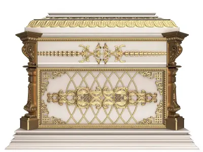 Chest 07 White Low-poly 3D model