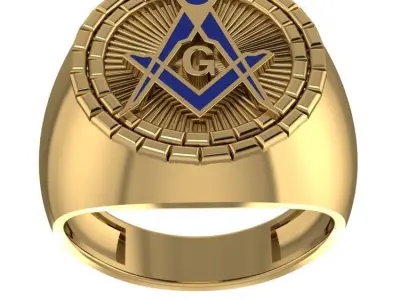 Masonic ring 100 3D print model