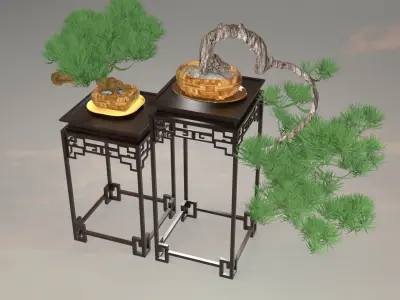 Chinese potted plant 3D model