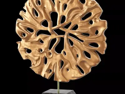 Decore gold leaf sculpture 3D print model