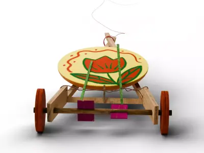 Traditional Tomtom Gari Toy Low-poly 3D model