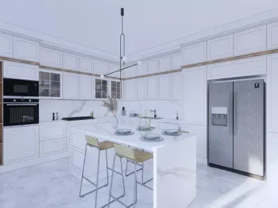 classic luxury kitchen 3D model