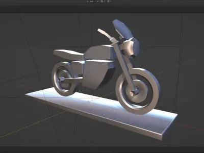 motorcycle prototype 3D model in Blender Low-poly 3D model 3D model