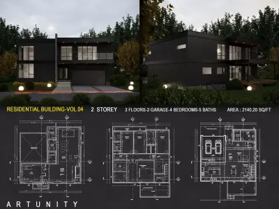 Residential-Building-vol-04-Plan 3D model