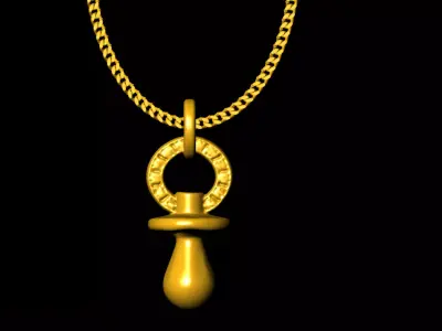 Kids pendant charms - one inch pendant 3D print model
