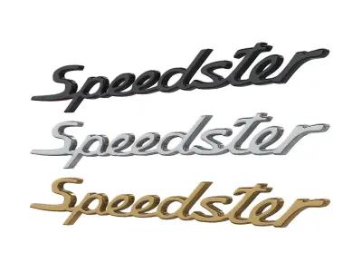 Speedster nameplate Porsche 3D print model