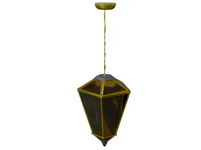 Geometric Hanging Lantern Elegant 3D Model with PBR Materials 3D model