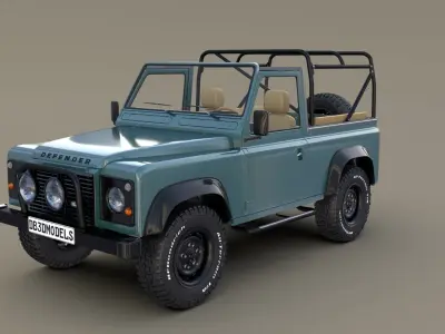 1985 Land Rover Defender 90 Pack 3D model