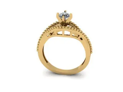 1 stone solitair ring 3D print model