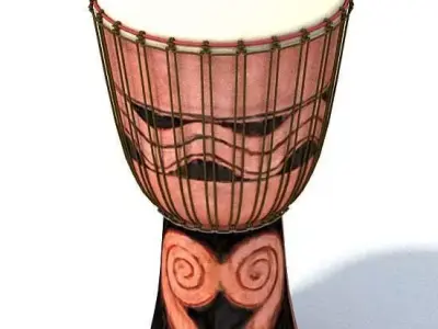 Authentic Tribal Drum 3D model