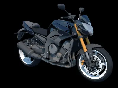 Yamaha fz8 Heavy Bike 3D model Game Asset Low-poly 3D model
