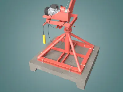 small crane 3D model
