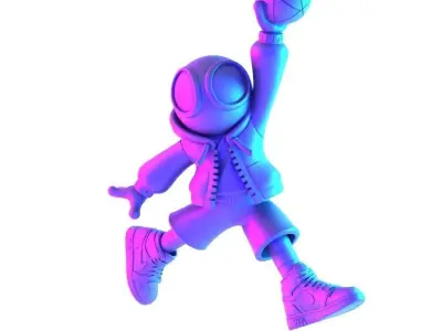 Spiderman Air Jordan 1 Chibi toy 3D print model