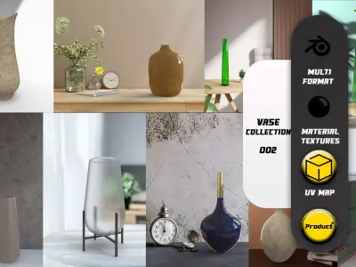Vase Collection 002 Low-poly 3D model