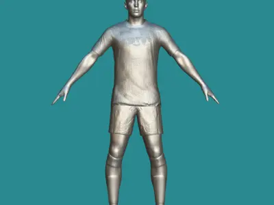 T-Pose Rigged John Stones Manchester City 3D model