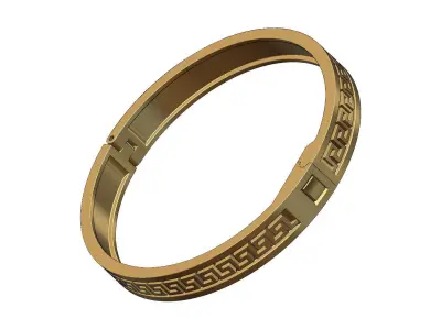 Simple Greek key pattern bracelet 3D print model