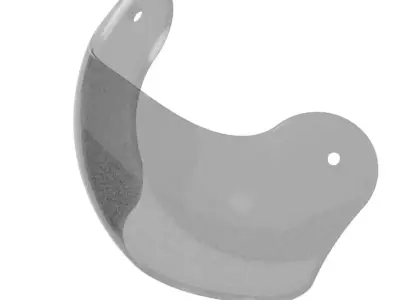 Transparent Gorgeous Helmet Visor 3D model