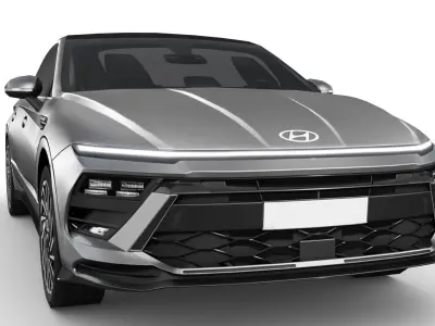 Hyundai Sonata 2024 Low-poly 3D model