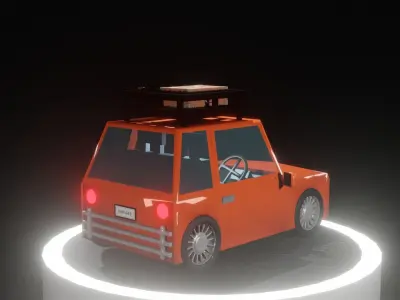 lowpoly car  Low-poly 3D model