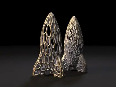 Rocket Voronoi 3D print model
