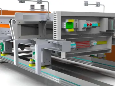 3D design of the RGV Rail Guided Vehicle 3D model 3D model