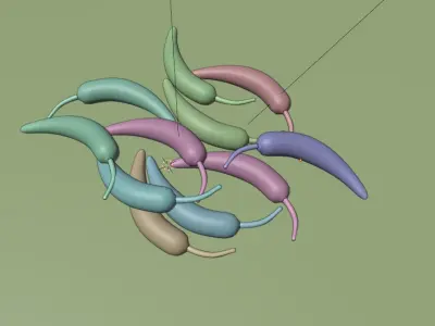 Serrano Pepper Low Poly realistic 3d model for game Low-poly 3D model