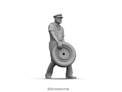 Gas Station Staff 3D print model