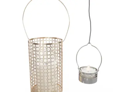 Metallic Candle Holder  3D model