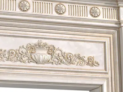 Arched doorway Arch in classic style  Door Portal 3D model