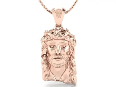 Jesus Head Pendant 3D print model