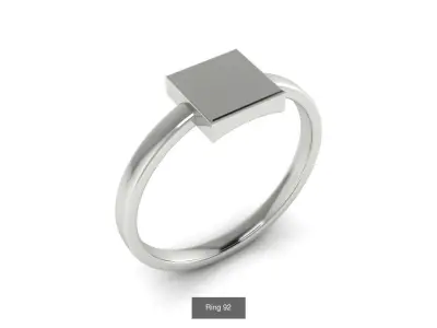 Collection 21 star ring in sterling silver 3D Model Pack