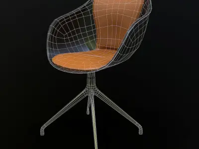 Adelaide Chair Lowpoly  Low-poly 3D model