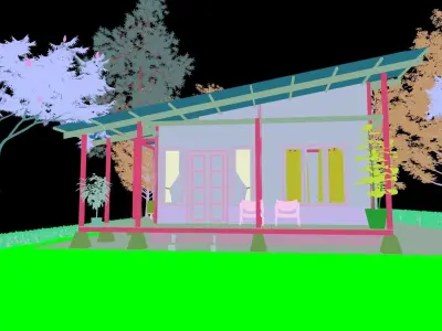 House on stilts 3D model