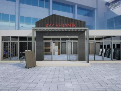 Metaverse Archviz Realism 3dshowroom  architecture Unreal Engine Low-poly 3D model