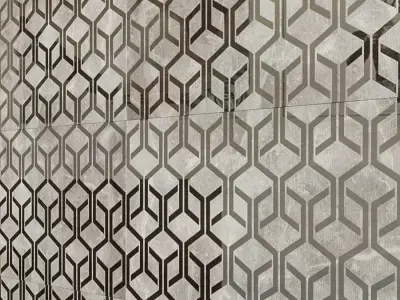 Tiles ATLAS CONCORDE MARVEL PRO Gray Fleury Hexagon 3D model