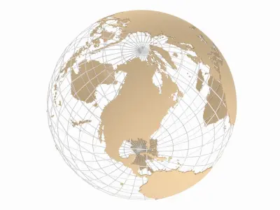 Globe News Skeleton Croissant color 3D model