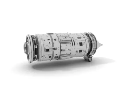 Futuristic Spacecraft Engine model pack Low-poly 3D model