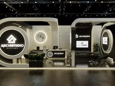 Exhibition booth design 3D model 11m x 6m 3D model 3D model