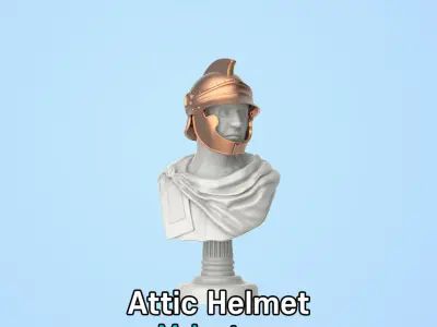 Attic Helmet of melos type with a figure 3D print model