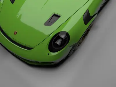 Porsche GT3 RS 2018 3D model Low-poly 3D model