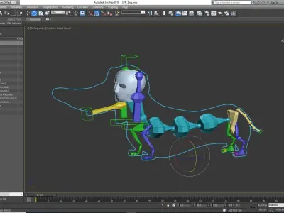 Cartoon Dog Low-poly 3D model