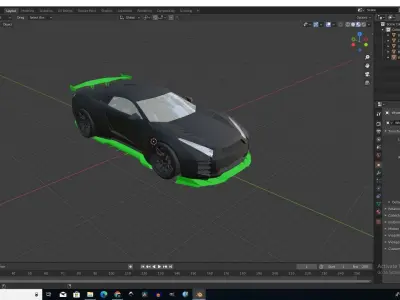 Nissan gtr 3D model 5