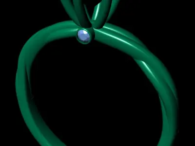 Women diamond engagement ring 3d render 3D print model buy